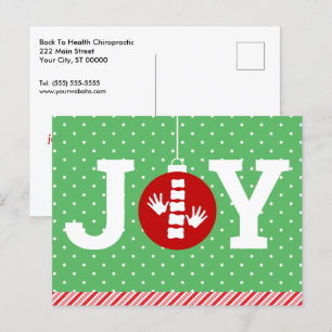 JOY met Polka Dots Chiropractic Kerstmis Feestdagenkaart