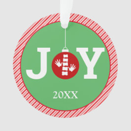 JOY met Stripe Background Chiropractic Kerstmis Ornament