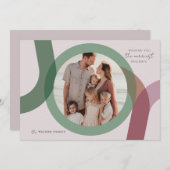 JOY Modern 2 foto kerst Feestdagenkaart (Voorkant / Achterkant)