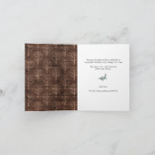 JOY Modern Brown Script Photo Collage Simple Feestdagen Kaart (Binnen)