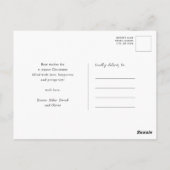 JOY Modern Green Fun Script Photo Collage Simple H Briefkaart (Achterkant)