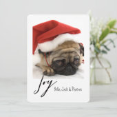 Joy Modern Pet Holiday Kaart (Staand voorkant)