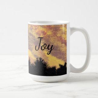 Joy - Mug "Golden Sunset Pines" par All Joy Art