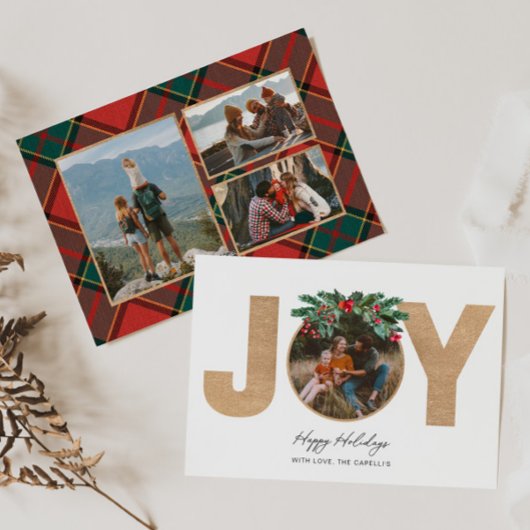 JOY Multi Photo Holiday Kaart