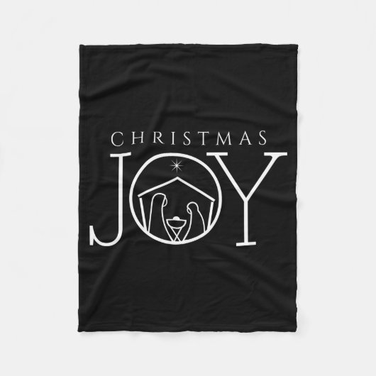 Joy Nativity Christian Religious Christmas  Fleece Deken (Voorkant)