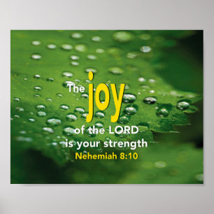 JOY Nehemiah 8:10 Inspirerend Christelijk Poster
