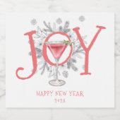 Joy New Year's Eve Party 2023 Étiquette de vin mou (Étiquettes simples)