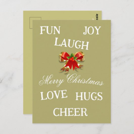 Joy of Christmas Briefkaart (Voorkant / Achterkant)