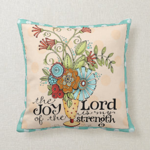 Joy of the Lord - Floral Bouquet - Sierkussen