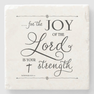 Joy of the Lord - Nehemiah 8:10 Stenen Onderzetter