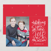 Joy of the Season Holiday Carte photo (Devant / Derrière)