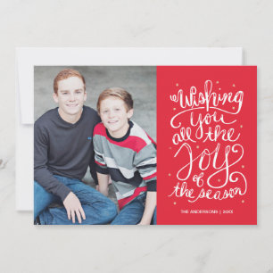 Joy of the Season Holiday Photo Card Feestdagenkaart