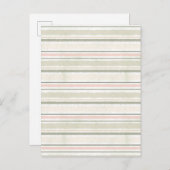 Joy of White Watercolor Stripes Pattern Briefkaart (Voorkant / Achterkant)