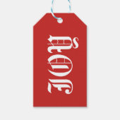Joy op Red Background Gift Label Cadeaulabel (Voorkant)