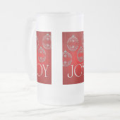 Joy Ornaments on ruby red elegant Matglas Bierpul (Voorkant links)