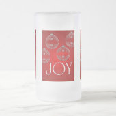 Joy Ornaments on ruby red elegant Matglas Bierpul (Center)