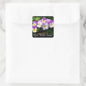Joy Pansy Obtenez bien Sticker Carré (Sac)