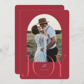 JOY Pas getrouwd is net getrouwd met kerst Kaart (Voorkant / Achterkant)