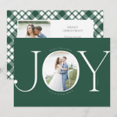 Joy Pas getrouwd Kerstmis Fotokaart Feestdagenkaart (Voorkant / Achterkant)