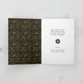 JOY Paws Gold | Pet Lovers Pine Bough Gold Feestdagen Kaart (Binnen)