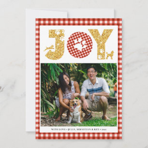 JOY Paws Gold Pet Lovers Red Buffalo Feestdagenkaart