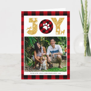 JOY Paws   Pet Lovers Red Buffalo Feestdagen Kaart