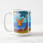 Joy & Peace Beach Angel Art Mug (Gauche)