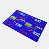 Joy Peace Blue Matt Doormat Deurmat (Schuin)