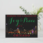 Joy & Peace de Chicago Custom 1 Photo Invitation (Debout devant)
