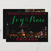 Joy & Peace de Chicago Custom 1 Photo Invitation (Devant / Derrière)