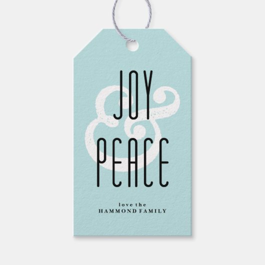 Joy & Peace Gift Label Cadeaulabel (Voorkant)