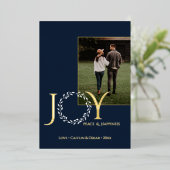 Joy Peace Happiness Vacances Wreath avec photos (Debout devant)