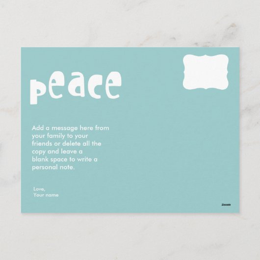 Joy & Peace Holiday 3 Photo Triptych Feestdagenkaart (Achterkant)