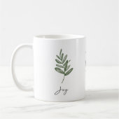 Joy Peace Love Botanical Coffee Mug (Gauche)
