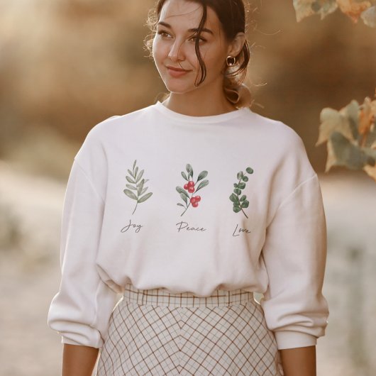 Joy Peace Love Botanische Winter Sweatshirt