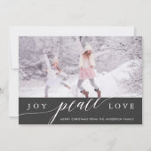 Joy Peace Love Christmas Holiday Carte photo (Devant)