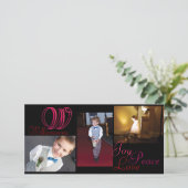 Joy Peace Love Collage Carte photo (Debout devant)