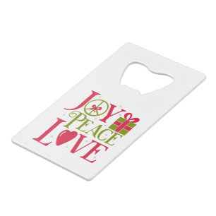 Joy Peace Love Credit Kaart Bottle Open Kredietkaart Flessenopener