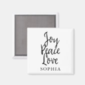 Joy Peace Love Inspirerend Magneet (Voorkant / Achterkant)