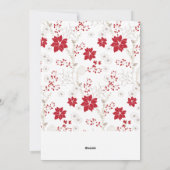 JOY PEACE LOVE Kerstkrans | Rood Beige Feestdagenkaart (Achterkant)