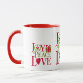 Joy Peace Love Mug (Gauche)