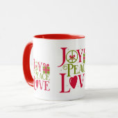 Joy Peace Love Mug (Devant gauche)