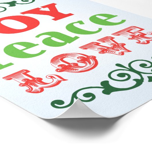 Joy Peace Love Poster (Hoek)