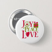 Joy Peace Love Ronde Button 5,7 Cm (Voorkant /achterkant)