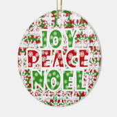 Joy Peace Noel Ornement de vacances (Gauche)