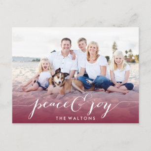 JOY & PEACE VAKANTIE FOTOKAARTEN FEESTDAGENKAART