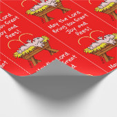 Joy & Pees. Grappig kerstpapier Cadeaupapier (Hoek)