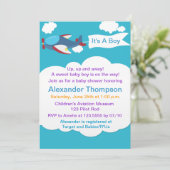 Joy Petit Avion Baby shower Invitation (Debout devant)