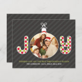 Joy Photo Carte de Noël (Devant / Derrière)