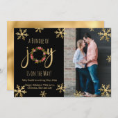 Joy Photo Cartes de Faire-part de grossesse Noël (Devant / Derrière)